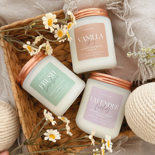 Scented Soy Blend Candles by Elie & Co.
